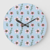 Manuka-Blume Große Wanduhr (Vorderseite)