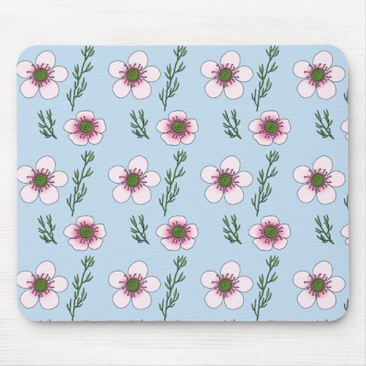 Manuka-Blume Mousepad (Vorne)