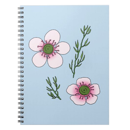 Manuka-Blume Notizblock (Vorderseite)