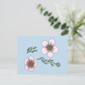 Manuka-Blume Postkarte (Stehend Vorderseite)