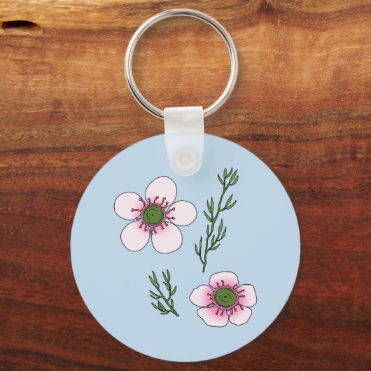 Manuka-Blume Schlüsselanhänger (Vorderseite)