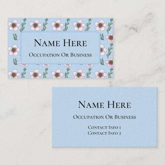 Manuka-Blume Visitenkarte (Vorne/Hinten)