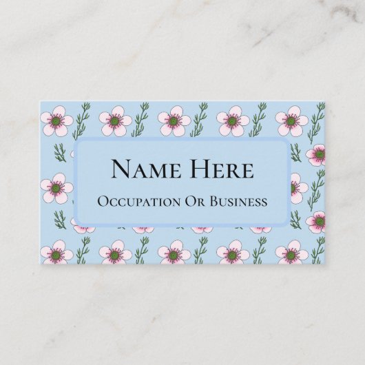 Manuka-Blume Visitenkarte (Vorderseite)