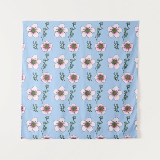 Manuka-Blume Wandteppich (Vorderseite)