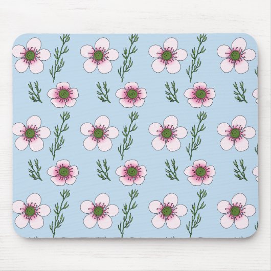 Manuka-Blüten Mousepad (Vorne)