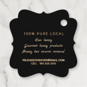 Manuka Honey Black Gold Vintage Biene Extravagant Geschenkanhänger (Rückseite)