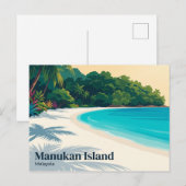 Manukan-Insel Malaysia Postkarte (Vorne/Hinten)