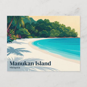 Manukan-Insel Malaysia Postkarte