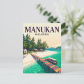 Manukan-Insel Malaysia Postkarte (Stehend Vorderseite)