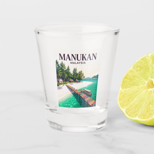 Manukan-Insel Malaysia Schnapsglas (Vorderseite)