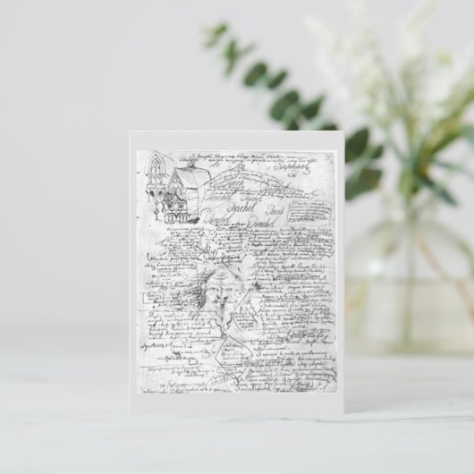 Manuscript for Fyodor Dostoyevsky's novel Demons Postkarte (Stehend Vorderseite)