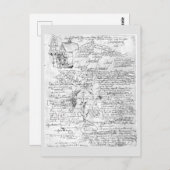 Manuscript for Fyodor Dostoyevsky's novel Demons Postkarte (Vorne/Hinten)