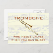manuscriptbg, t-bone Shirt2, TROMBONE, Wer braucht Postkarte (Vorne/Hinten)