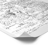 Manuskript für Fyodor Dostojewskis Roman Dämonen Poster (Ecke)