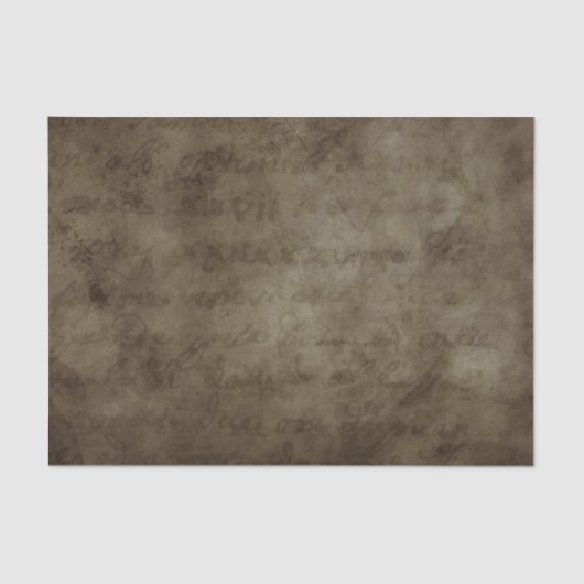 Manuskript für Pergamentpapier aus ausgeblendetem  Seidenpapier (Vorderseite)