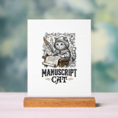 Manuskript Katze Mittelalterliche Manuskript Vinta Acrylschild (Neutral)