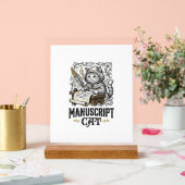 Manuskript Katze Mittelalterliche Manuskript Vinta Acrylschild (Hochzeit)