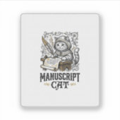 Manuskript Katze Mittelalterliche Manuskript Vinta Aufkleber (Vorderseite)