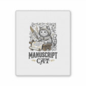 Manuskript Katze Mittelalterliche Manuskript Vinta Aufkleber (Vorderseite)