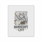 Manuskript Katze Mittelalterliche Manuskript Vinta Aufkleber (Vorderseite)