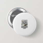 Manuskript Katze Mittelalterliche Manuskript Vinta Button (Vorne & Hinten)
