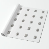 Manuskript Katze Mittelalterliche Manuskript Vinta Geschenkpapier (Ungerollt)
