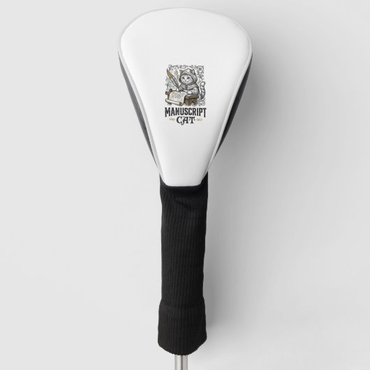 Manuskript Katze Mittelalterliche Manuskript Vinta Golf Headcover (Vorderseite)