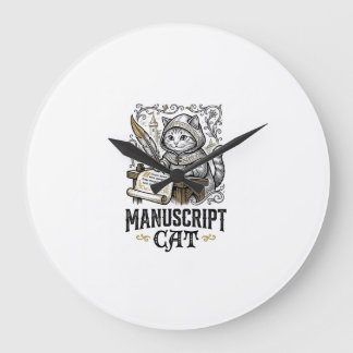 Manuskript Katze Mittelalterliche Manuskript Vinta Große Wanduhr