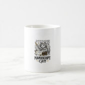 Manuskript Katze Mittelalterliche Manuskript Vinta Kaffeetasse (Mittel)
