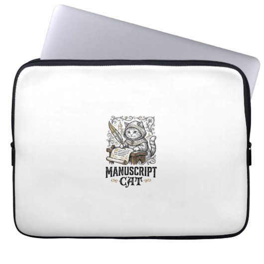Manuskript Katze Mittelalterliche Manuskript Vinta Laptopschutzhülle (Vorderseite)