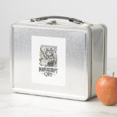 Manuskript Katze Mittelalterliche Manuskript Vinta Metall Brotdose (Beispiel)