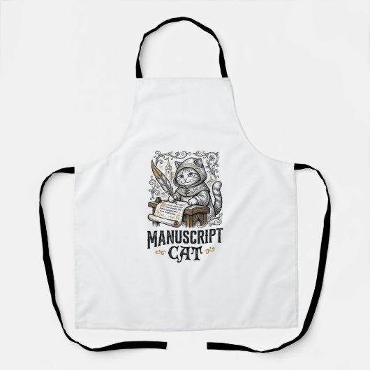 Manuskript Katze Mittelalterliche Manuskript Vinta Schürze (Vorderseite)
