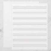 Manuskript Paper Music Staffs Composer Songwriter Briefbogen (Vorne/Hinten)