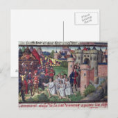 Manuskript von Jean Vauquelin Postkarte (Vorne/Hinten)