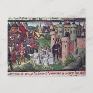 Manuskript von Jean Vauquelin Postkarte
