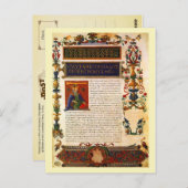 Manuskript von Pausanias' Beschreibung Griechenlan Postkarte (Vorne/Hinten)