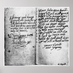 Manuskriptseite Poster