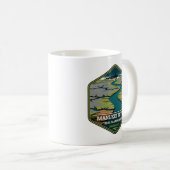 Manuxet River Tidal Marshlands Innsmouth Vintage Kaffeetasse (VorderseiteRechts)