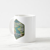Manuxet River Tidal Marshlands Innsmouth Vintage Kaffeetasse (Vorderseite Links)