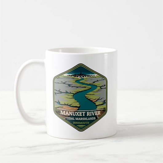Manuxet River Tidal Marshlands Innsmouth Vintage Kaffeetasse (Links)