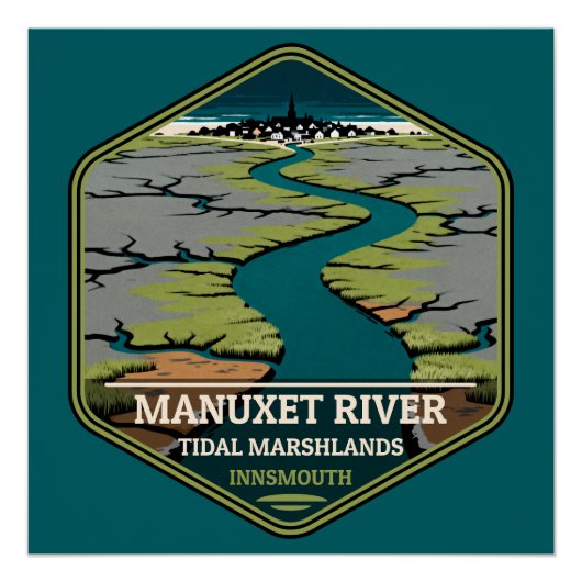Manuxet River Tidal Marshlands Innsmouth Vintage Poster (Vorderseite)