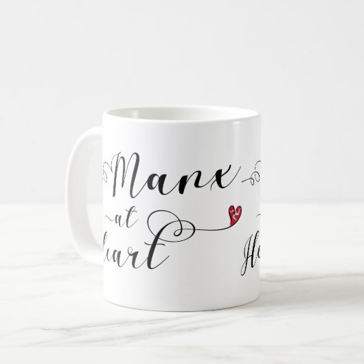 Manx at Heart Tasse, Isle of Man Kaffeetasse (Vorderseite Links)