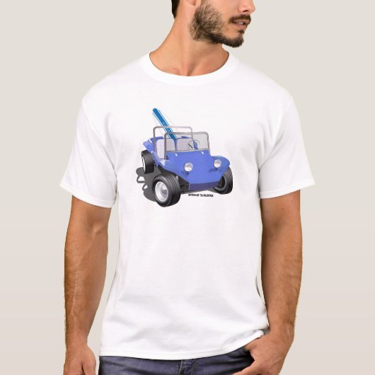 Manx Blue mit Surfboard T-Shirt (Vorderseite)