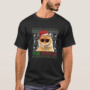 Manx Cat Feliz Meowidad Funny Christmas T-Shirt