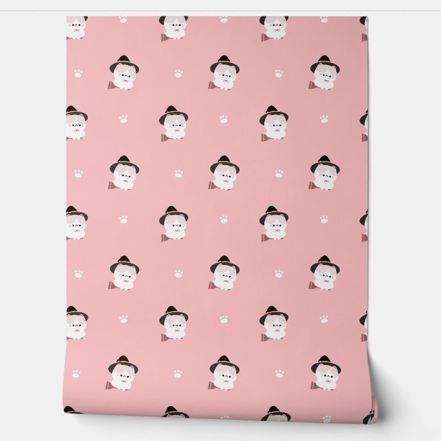 Manx Cat Witch Tapete (Abrollen)