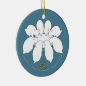 Manx ein-Melken acht… Weihnachtsbaum Keramik Ornament (Rechts)