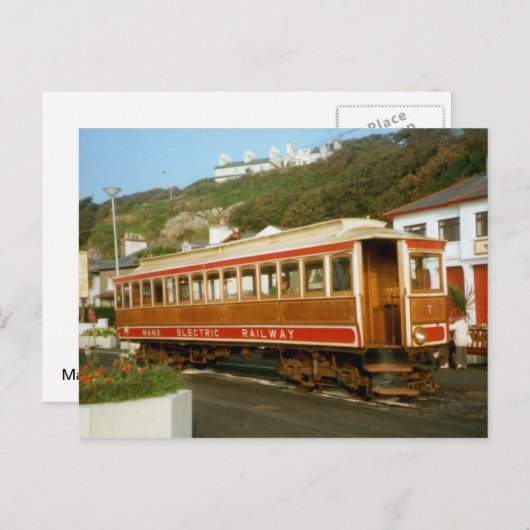 Manx Electric Railway, Isle of Man Postkarte (Vorne/Hinten)