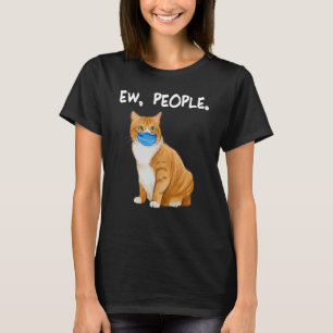 Manx Ew People Funny Cat Tragemaske T-Shirt