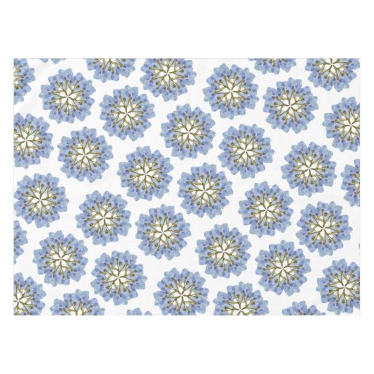 Manx Flora - blauer Hydrangea Tischdecke (Vorderseite (Horizontal))