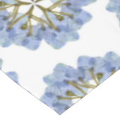 Manx Flora - blauer Hydrangea Tischdecke (Schrägansicht)